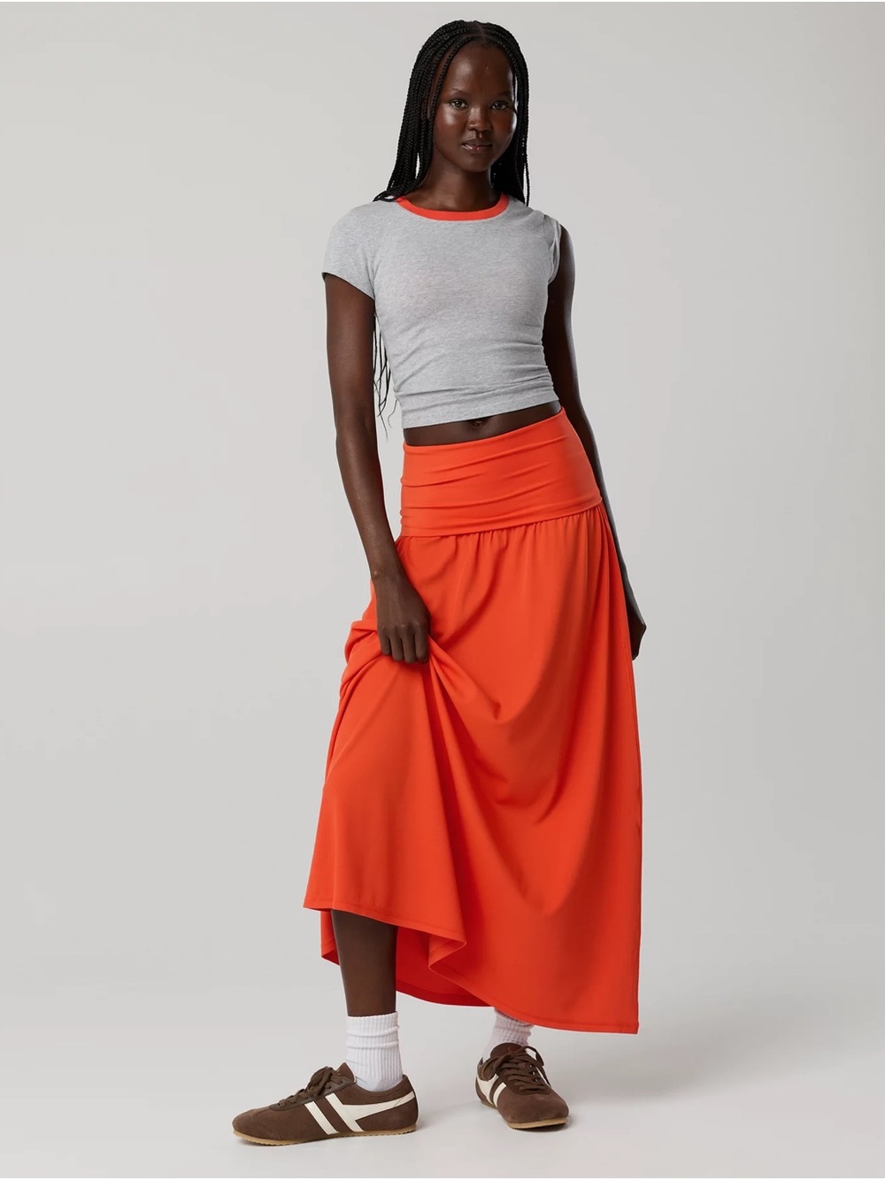 NWT Aerie | S | OFFLINE By Aerie Real Me Convertible Maxi Dress in Orange